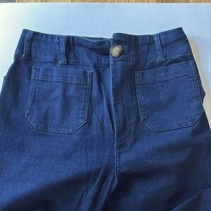 Colette Denim High-Rise Cropped Wide-Leg Jeans by Maeve